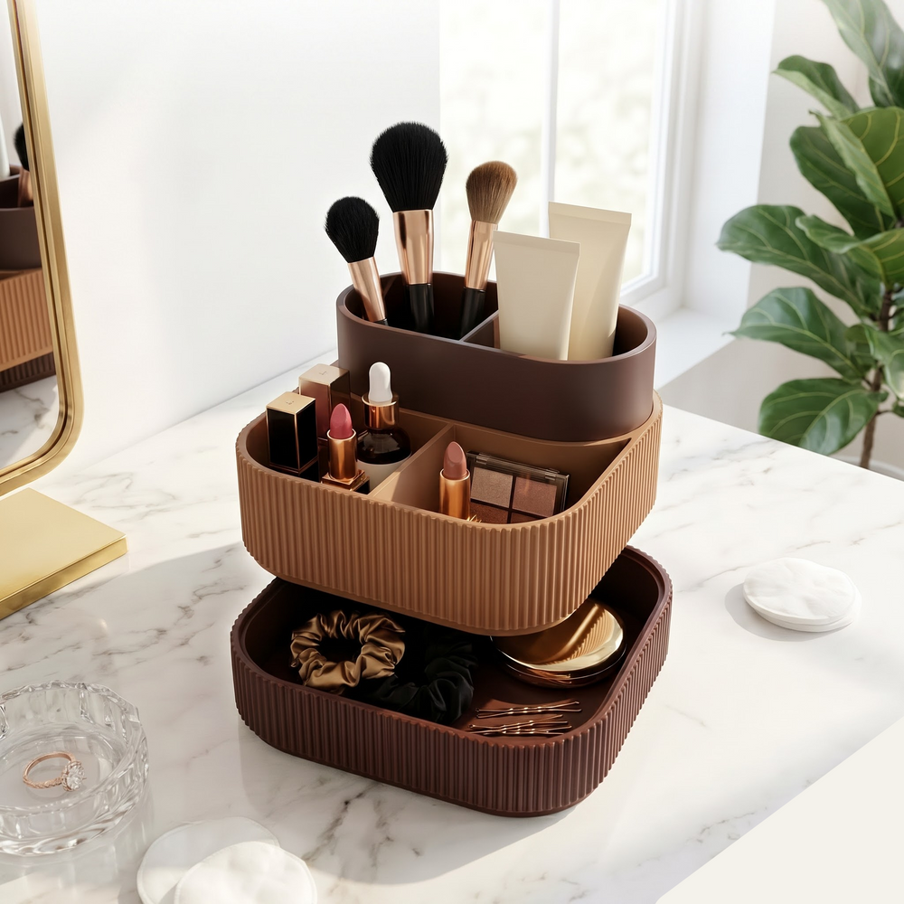 Stackable Cube Makeup and Skincare Organizer