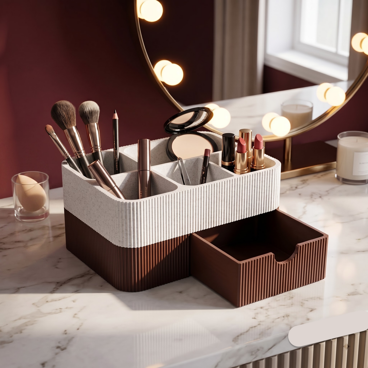 Makeup and Skincare Organizer with a Drawer