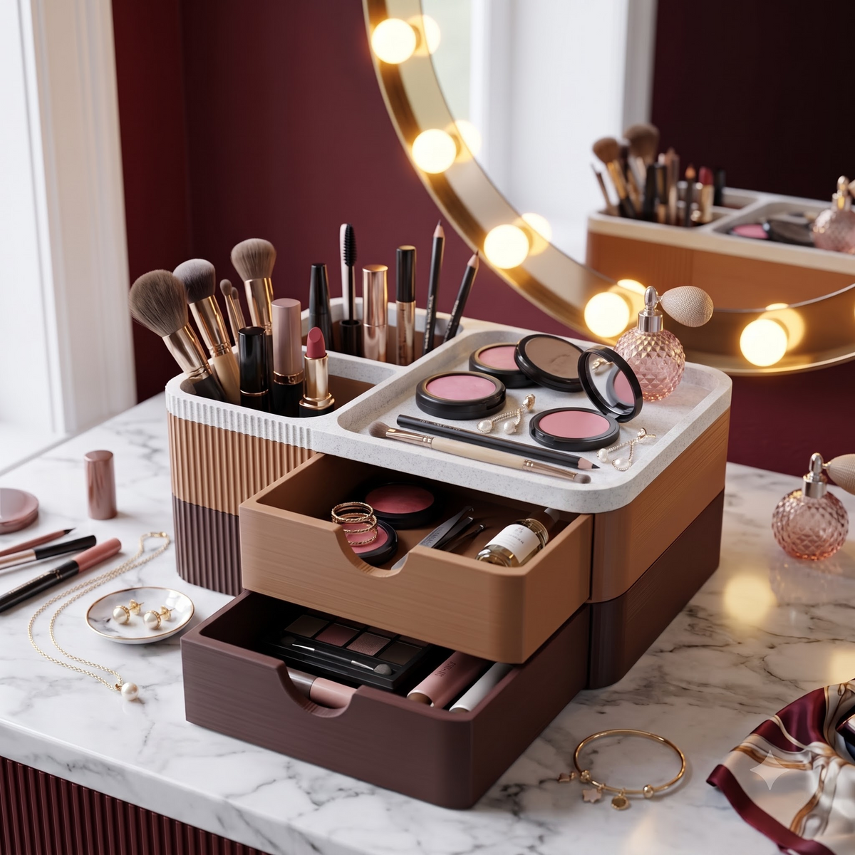 Multi Drawer Makeup and Skincare Organizer