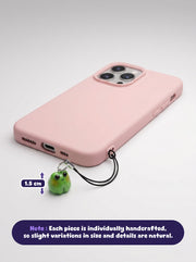 Frog clay charm with phone charm
