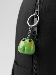 Frog clay charm with phone charm